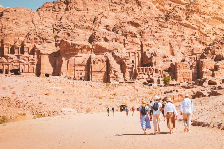 Disfrutando del tour por Petra